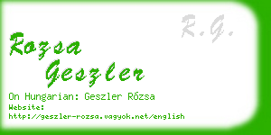 rozsa geszler business card
