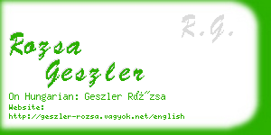 rozsa geszler business card